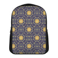 Blue And Gold Celestial Pattern Print Casual Backpack
