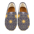 Blue And Gold Celestial Pattern Print Casual Shoes