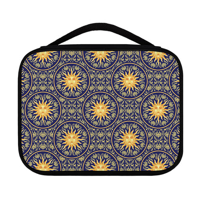 Blue And Gold Celestial Pattern Print Classic Bible Case