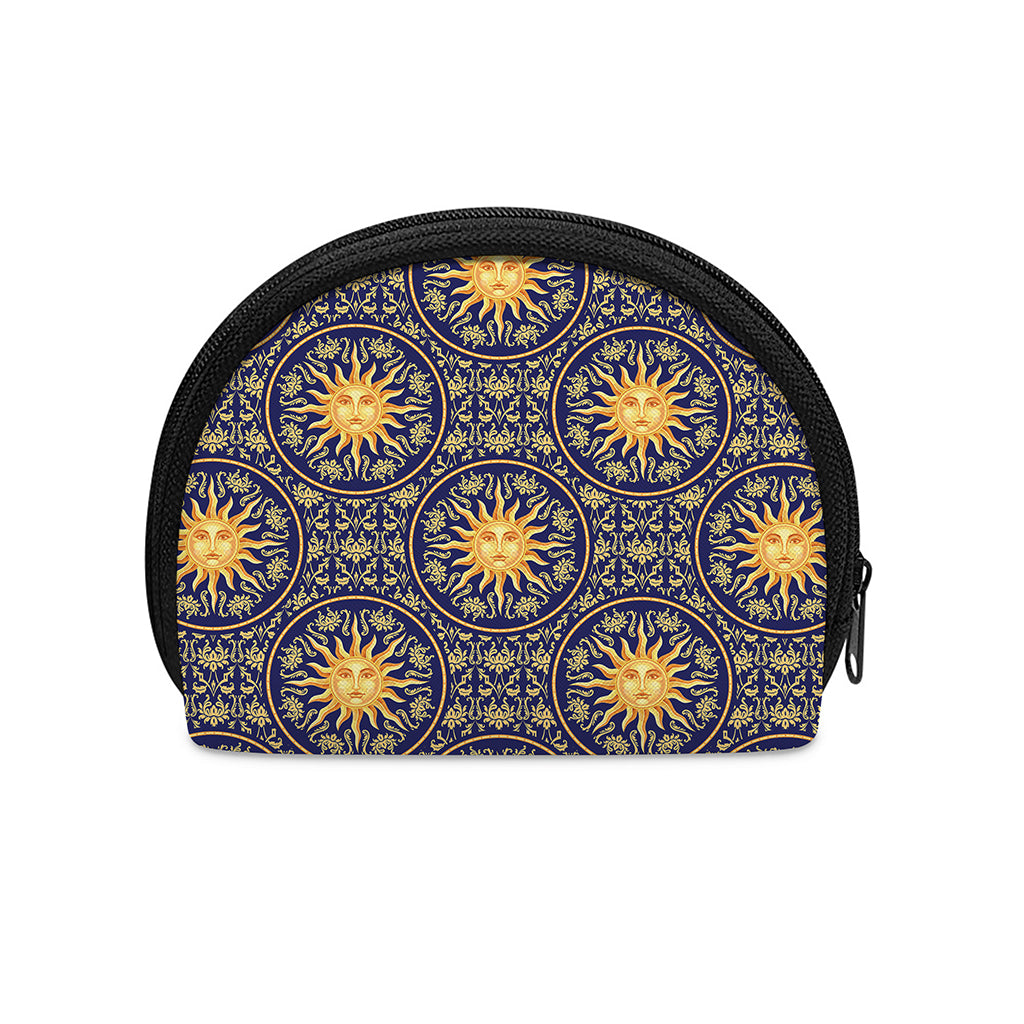 Blue And Gold Celestial Pattern Print Coin Purse