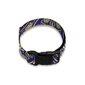 Blue And Gold Celestial Pattern Print Dog Collar