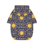 Blue And Gold Celestial Pattern Print Dog Zip Up Hoodie