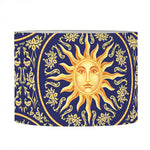 Blue And Gold Celestial Pattern Print Drum Lamp Shade