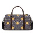 Blue And Gold Celestial Pattern Print Duffel Bag