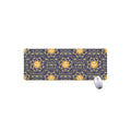 Blue And Gold Celestial Pattern Print Extended Mouse Pad