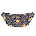 Blue And Gold Celestial Pattern Print Fanny Pack