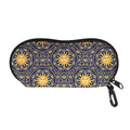 Blue And Gold Celestial Pattern Print Glasses Case