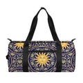 Blue And Gold Celestial Pattern Print Gym Bag