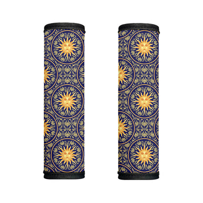 Blue And Gold Celestial Pattern Print Handle Covers