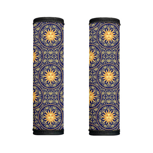 Blue And Gold Celestial Pattern Print Handle Covers