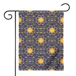 Blue And Gold Celestial Pattern Print House Flag