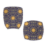 Blue And Gold Celestial Pattern Print Office Chair Cover