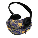 Blue And Gold Celestial Pattern Print Pet Sling Carrier