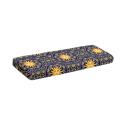 Blue And Gold Celestial Pattern Print Piano Keyboard Cover
