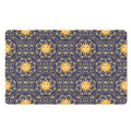 Blue And Gold Celestial Pattern Print Polyester Doormat