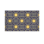 Blue And Gold Celestial Pattern Print Polyester Flag