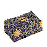 Blue And Gold Celestial Pattern Print Rectangle Tissue Box Cover