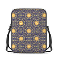Blue And Gold Celestial Pattern Print Rectangular Crossbody Bag