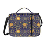 Blue And Gold Celestial Pattern Print Shoulder Strap Bible Bag