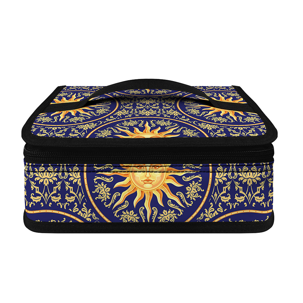 Blue And Gold Celestial Pattern Print Small Lunch Bag