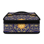 Blue And Gold Celestial Pattern Print Small Lunch Bag