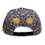 Blue And Gold Celestial Pattern Print Snapback Cap