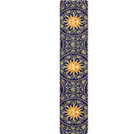 Blue And Gold Celestial Pattern Print Table Runner