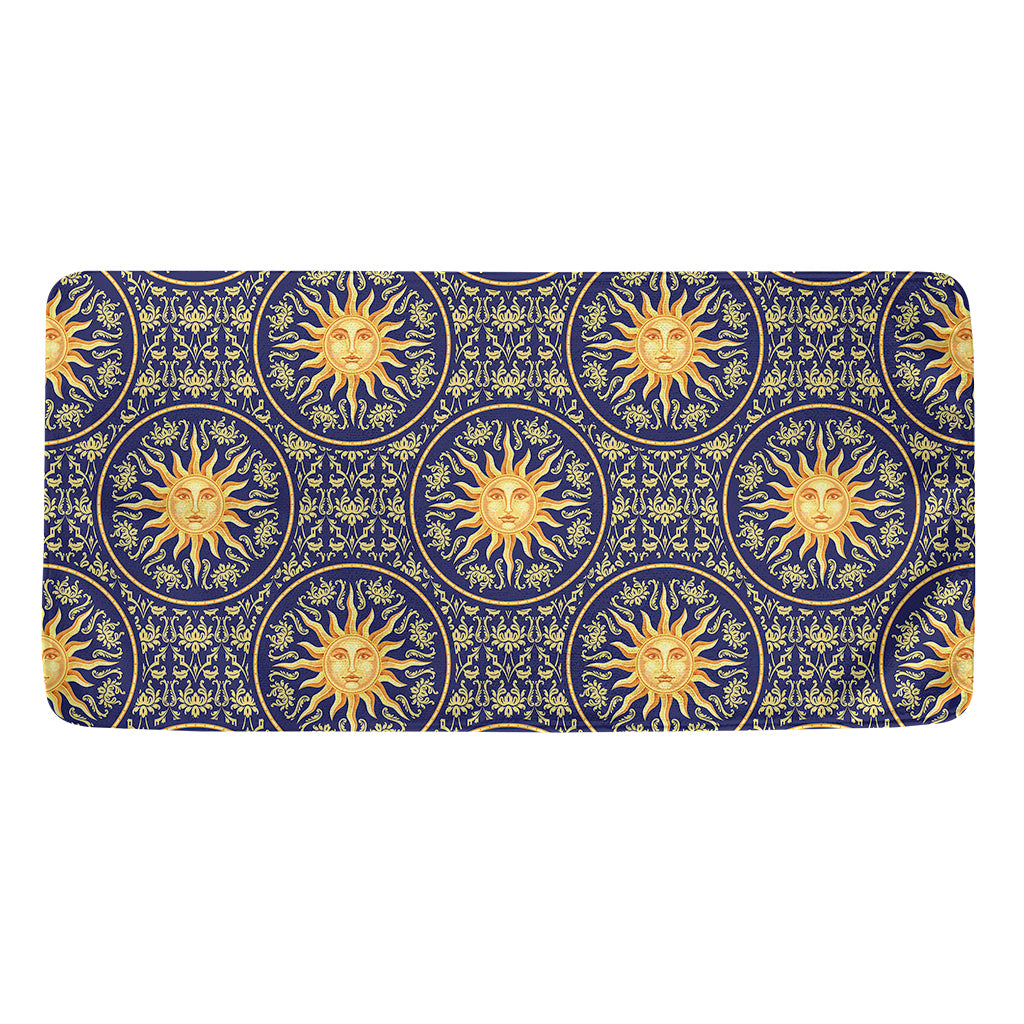 Blue And Gold Celestial Pattern Print Towel