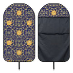 Blue And Gold Celestial Pattern Print Waterproof Car Seat Cover