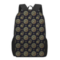 Blue And Gold Tribal Elephant Print 17 Inch Backpack