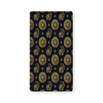 Blue And Gold Tribal Elephant Print Baby Crib Sheet