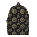 Blue And Gold Tribal Elephant Print School Backpack
