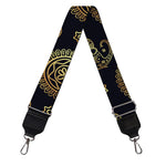 Blue And Gold Tribal Elephant Print Bag Strap