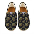 Blue And Gold Tribal Elephant Print Casual Shoes