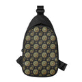 Blue And Gold Tribal Elephant Print Sling Bag
