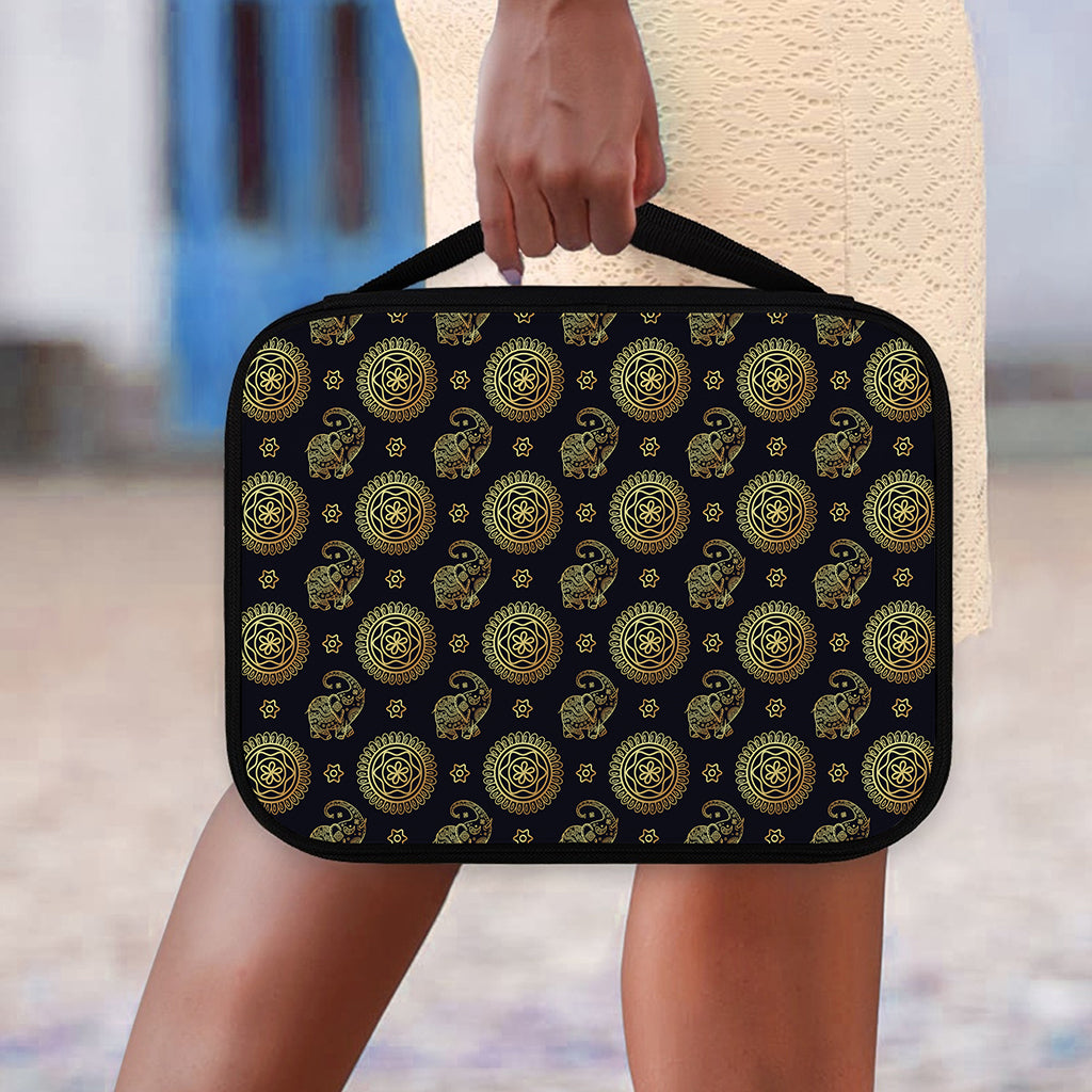 Blue And Gold Tribal Elephant Print Classic Bible Case