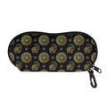 Blue And Gold Tribal Elephant Print Glasses Case