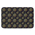 Blue And Gold Tribal Elephant Print Indoor Door Mat