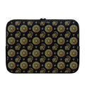 Blue And Gold Tribal Elephant Print Laptop Sleeve