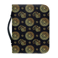 Blue And Gold Tribal Elephant Print Leather Bible Cover