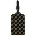 Blue And Gold Tribal Elephant Print Luggage Tag