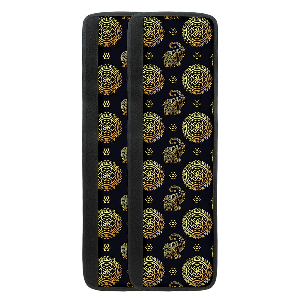 Blue And Gold Tribal Elephant Print Refrigerator Handle Covers
