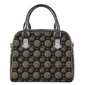 Blue And Gold Tribal Elephant Print Shoulder Handbag
