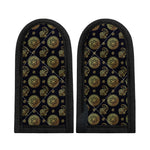 Blue And Gold Tribal Elephant Print Skillet Handle Cover
