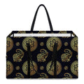 Blue And Gold Tribal Elephant Print Utility Tote Bag
