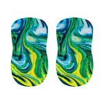 Blue And Green Acid Melt Print Bar Stool Covers