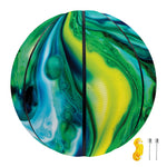 Blue And Green Acid Melt Print Basketball