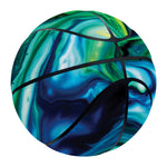 Blue And Green Acid Melt Print Basketball