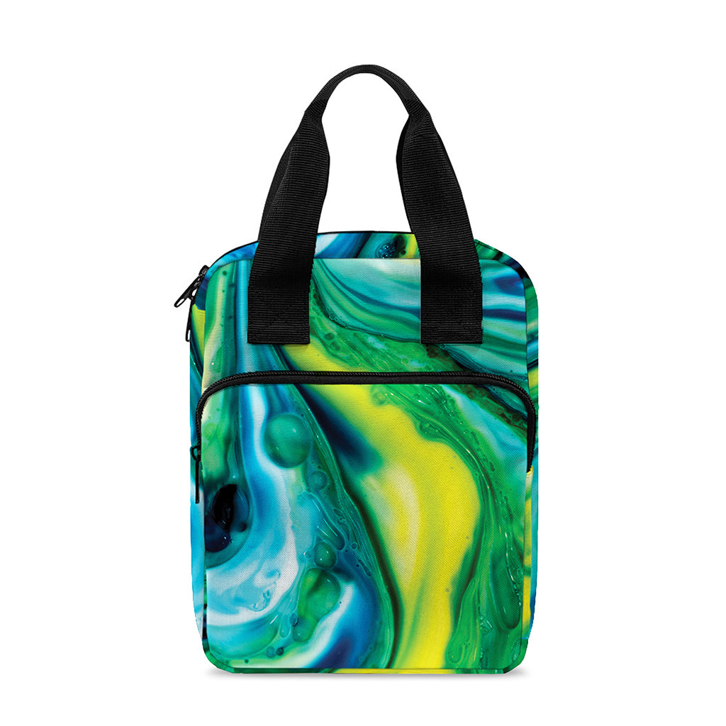 Blue And Green Acid Melt Print Bible Tote Bag