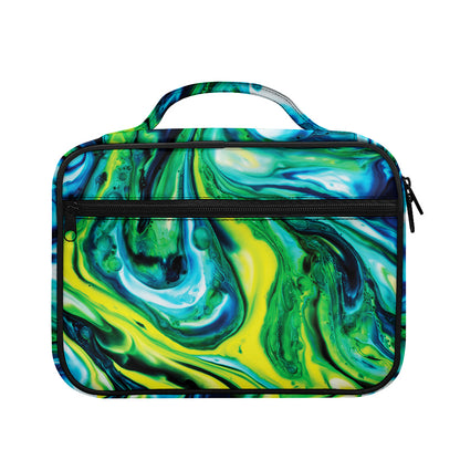 Blue And Green Acid Melt Print Briefcase Bible Bag
